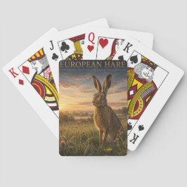 Baralho Cartas de Pôquer de Animais Prado da Lebre Europei