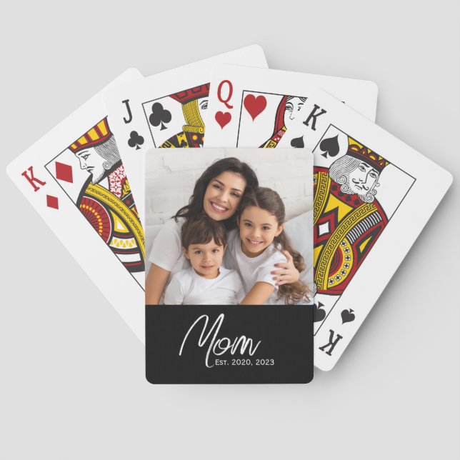 Baralho Cartas de pôquer de foto preta com roteiro estabel (Verso)