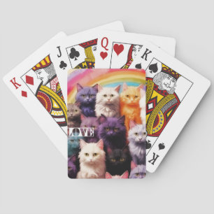 Baralho Cartas de pôquer de gato artísticas e fofas