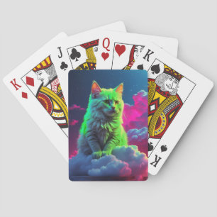 Baralho Cartas de pôquer de gato artístico