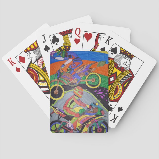 Baralho Cartas de pôquer de motocicleta de motocross (Verso)