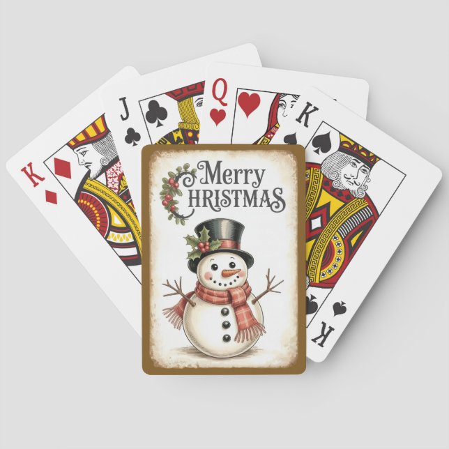 Baralho Cartas de pôquer de Papai Noel Natal Feliz (Verso)