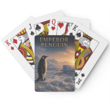 Cartas de Pôquer de Pinguim Imperador Gelo Antárti