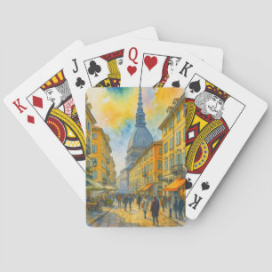 Baralho Cartas de Pôquer de Turim Itália em Aquarela – Cid