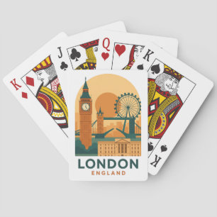 Baralho Cartas de Pôquer de Viagem para Londres Inglaterra