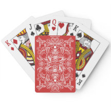 Cartas de Pôquer do Bule de Chá Vermelho