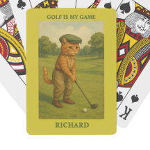 Cartas de Pôquer Personalizadas de Gato Elegante J