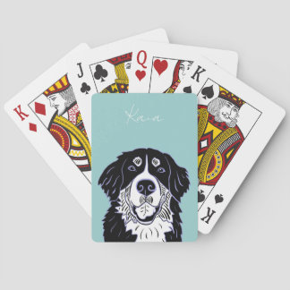 Baralho Cartas de pôquer personalizáveis do cão de montanh