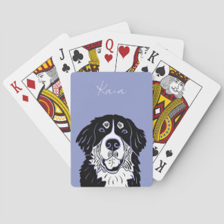 Baralho Cartas de pôquer personalizáveis do cão de montanh