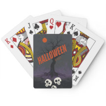 Cartas de pôquer temáticas de Halloween assustador