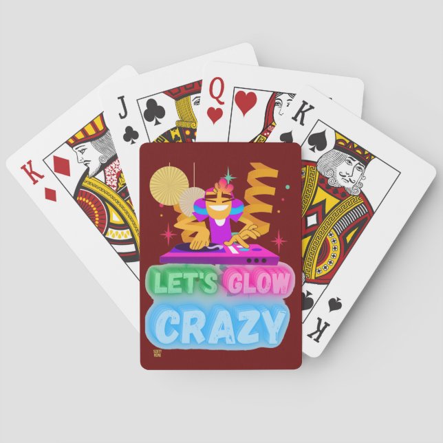 Baralho cartas engraçadas "VAMOS GLOW CRAZY" (Verso)