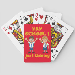 Baralho cartas engraçadas "YAY SCHOOL"