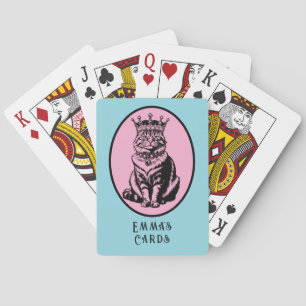 Baralho Cartas Personalizadas da Rainha de Copas Gato