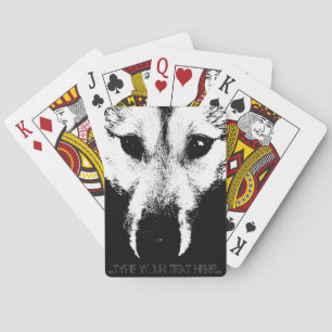 Baralho Cartas Personalizadas de Lobo Cachorro Cartas de L
