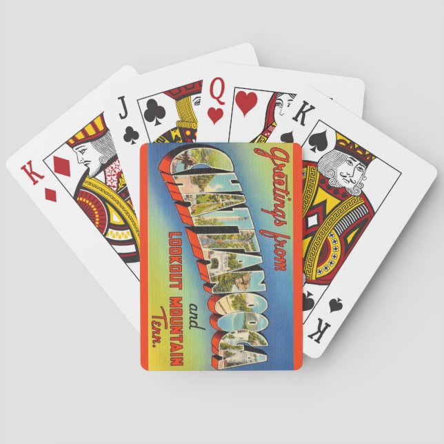 Baralho Cartas Retro de Chatanooga TN (Verso)