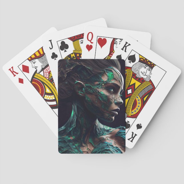 Baralho Cartes à jouer Fille Verte (Verso)