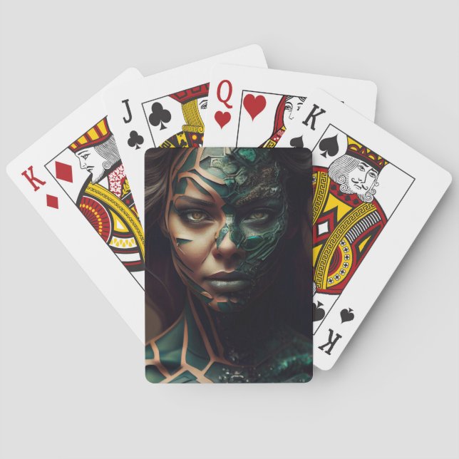 Baralho Cartes à jouer Fille Verte (Verso)