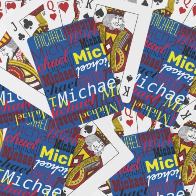 Baralho Cartões azuis com nomes em cores (Criador carregado)