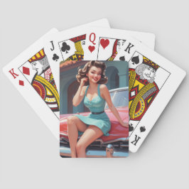 Baralho Cartões, Cartões Poker, Pin-up, Brunette