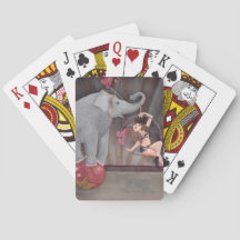 Cartões de Água-forte de Elefante Acrobata de Circ