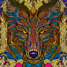 Cartões de Brincadeira de Lobo Selvagem