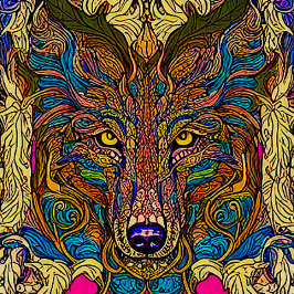 Baralho Cartões de Brincadeira de Lobo Selvagem