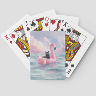 Baralho Cartões de Brincadeira Flamingo Float de Gato Pret