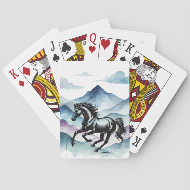 Baralho Cartões de Brincadeira Maiestosos para Cavalos e A (Verso)