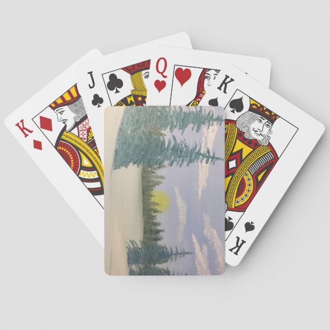 Baralho Cartões de Brincadeira Snowy Sunrise (Verso)