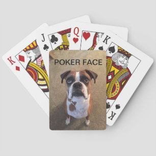 Baralho Cartões de cara do póquer do cão do pugilista