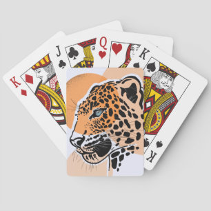 Baralho Cartões de Impressão Leopardo - Design de Gato Gra