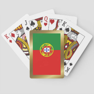 Baralho Cartões De Jogada Com Pavilhão Portugal