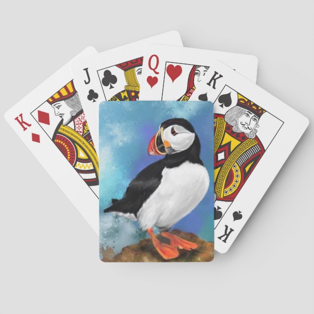 Baralho Cartões de Jogada de Poker de Puffin Atlântico (Verso)