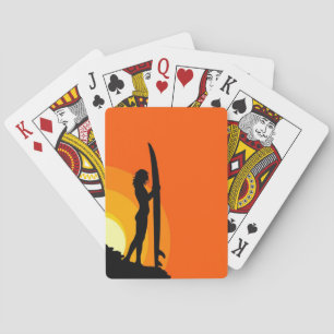 Baralho Cartões De Jogada De Surfista