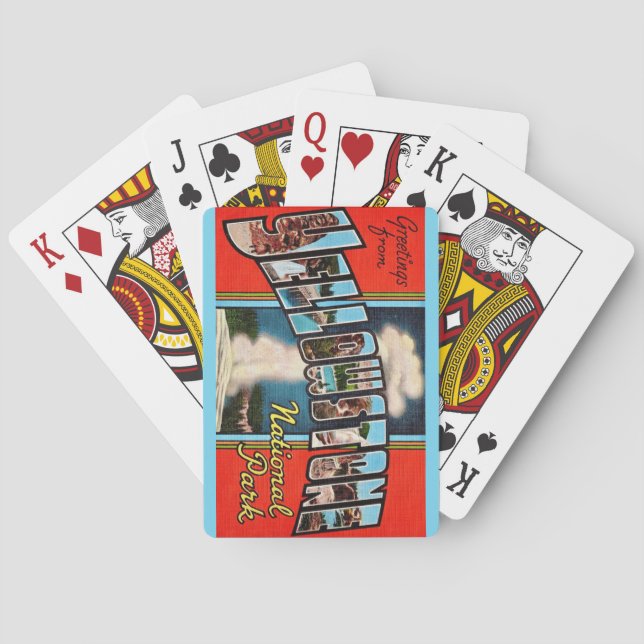 Baralho Cartões De Jogada Do Parque Nacional Da Yellowston (Verso)