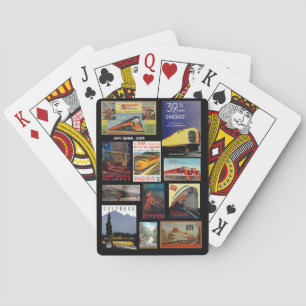 Baralho Cartões De Jogada Para Publicidade Ferroviária Vin