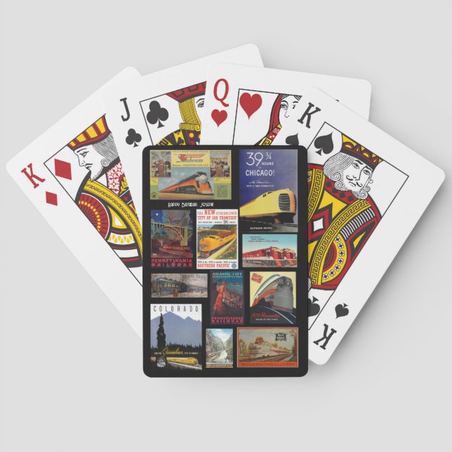 Baralho Cartões De Jogada Para Publicidade Ferroviária Vin (Verso)