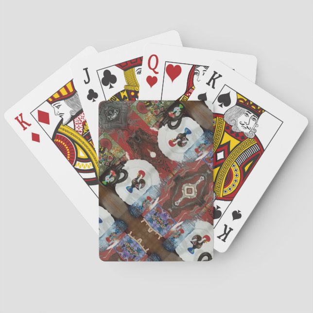 Baralho Cartões de jogar azulejo azul português (Verso)