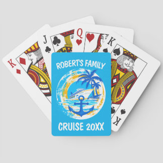 Baralho Cartões de jogar cruzeiro da família personalizada