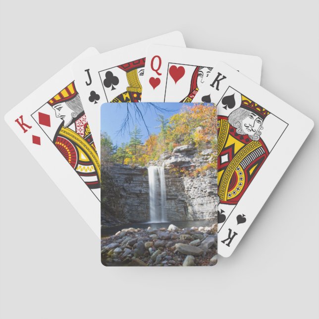 Baralho Cartões De Jogar Em Cascata (Verso)