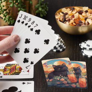 Baralho Cartões de jogar Gato Negro