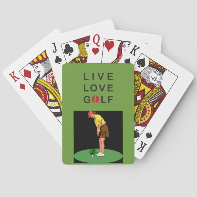 Baralho Cartões de jogar golfe LiveLove (Verso)