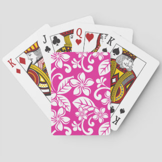 BARALHO CARTÕES DE JOGAR ILHA PLUMERIA (ROSA QUENTE)