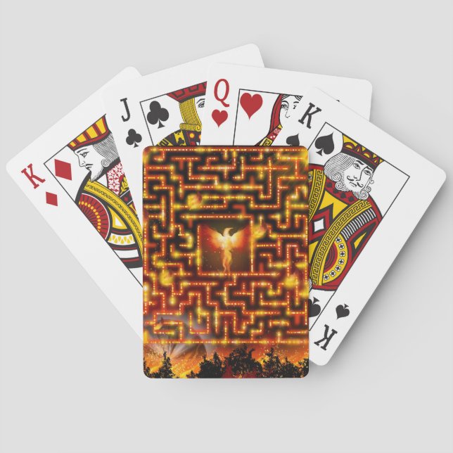 Baralho Cartões de Jogar Phoenix Firey Maze (Verso)