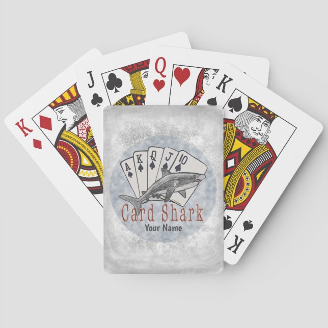 Baralho Cartões de jogar pôquer com Shark (Verso)