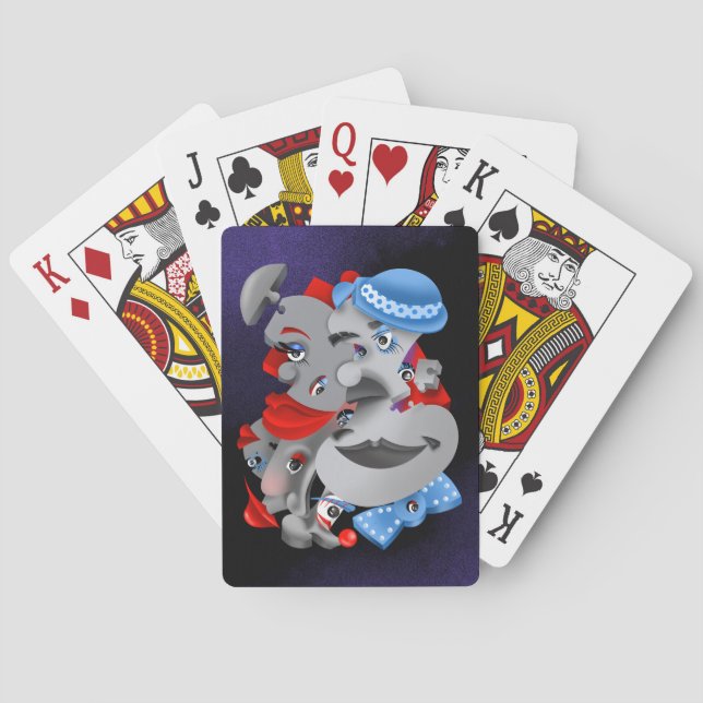 Baralho Cartões de jogar Quebra-cabeça surreais (Verso)