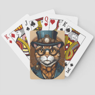 Baralho Cartões de jogar STEAMPUNK CAT