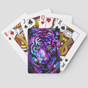 Baralho Cartões De Jogar Tigre - Tigre Roxo