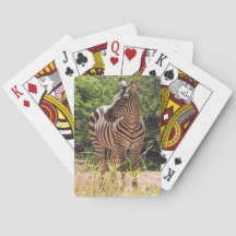Cartões De Jogar Zebra