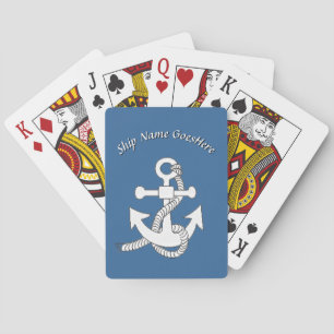 Baralho Cartões de jogo - âncora do navio com nome